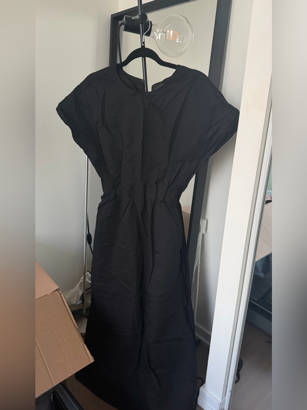 ZARA Black Structured Maxi Dress